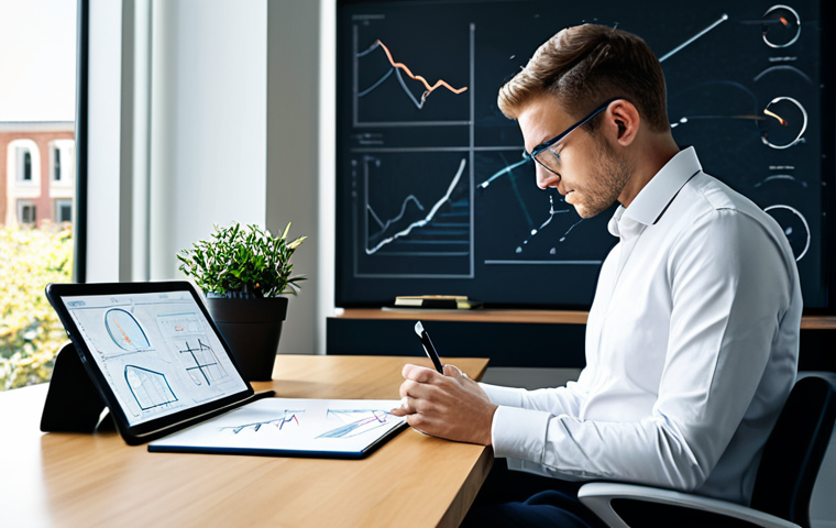 A focused professional, fully clothed in a modest business casual outfit, sitting at a sleek desk in a modern, sunlit study. They are looking intently at a digital tablet displaying a complex scientific diagram, with subtle lines and arrows suggesting conceptual connections. On the desk, there's a sketchpad with a simple, illustrative analogy drawn on it, representing a complex idea. The image emphasizes deep thought and understanding. Perfect anatomy, correct proportions, natural pose, well-formed hands, proper finger count, natural body proportions. High-resolution, professional photography, soft lighting, clean aesthetics, safe for work, appropriate content, fully clothed, professional.