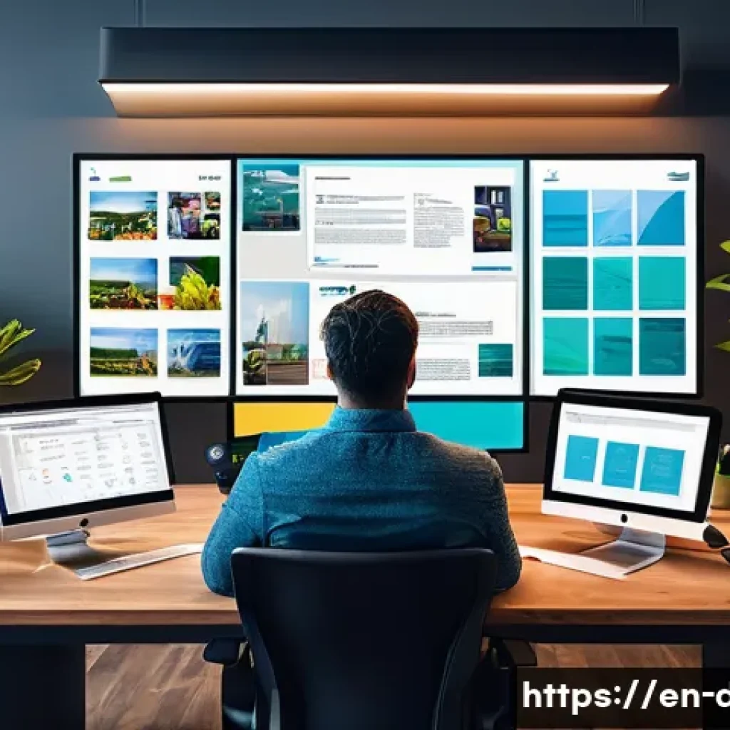 최신 용어집 - A vibrant digital workspace scene showing a diverse group of young professionals collaborating remot...